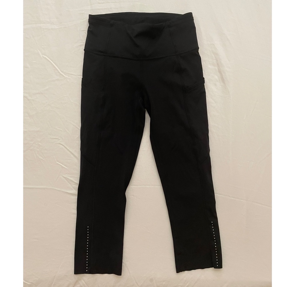 Lululemon Fast and Free High-Rise Crop - sz 4 - color black